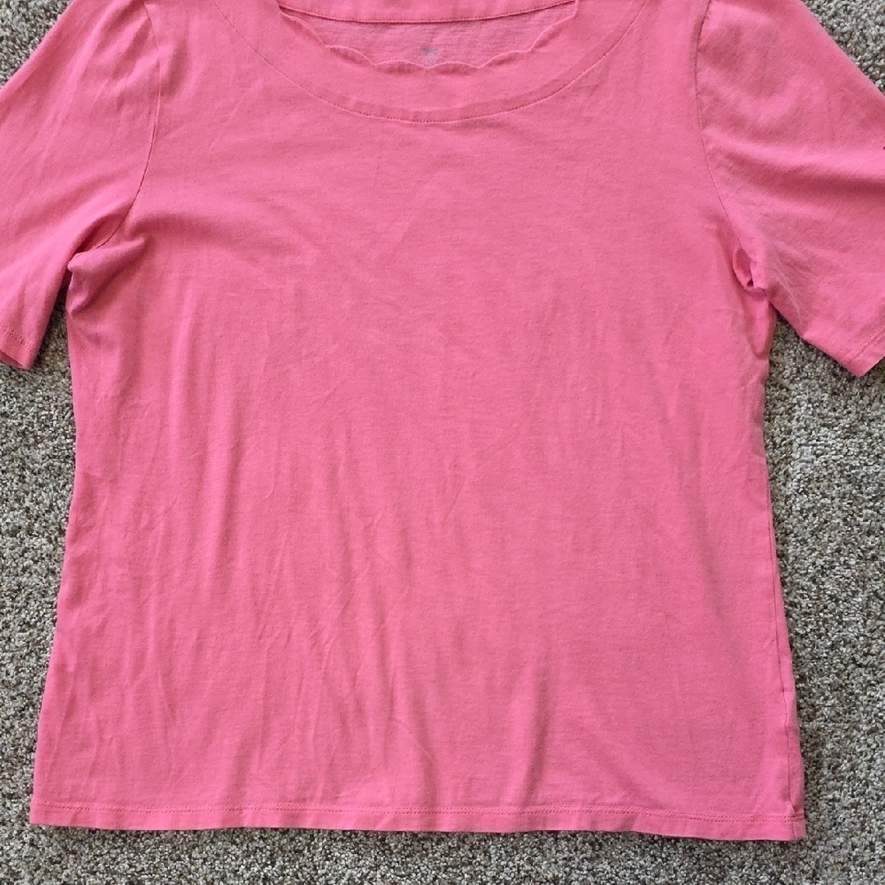 Talbots Coral Short Sleeve Women's Tee - Picture 5 of 6